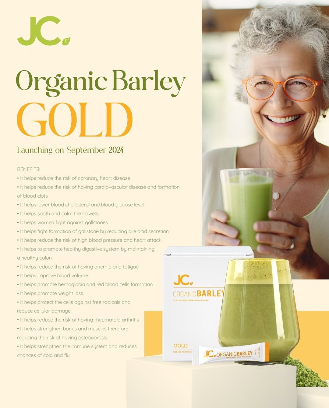 JC Organic Barley Gold (1x10 Sticks)