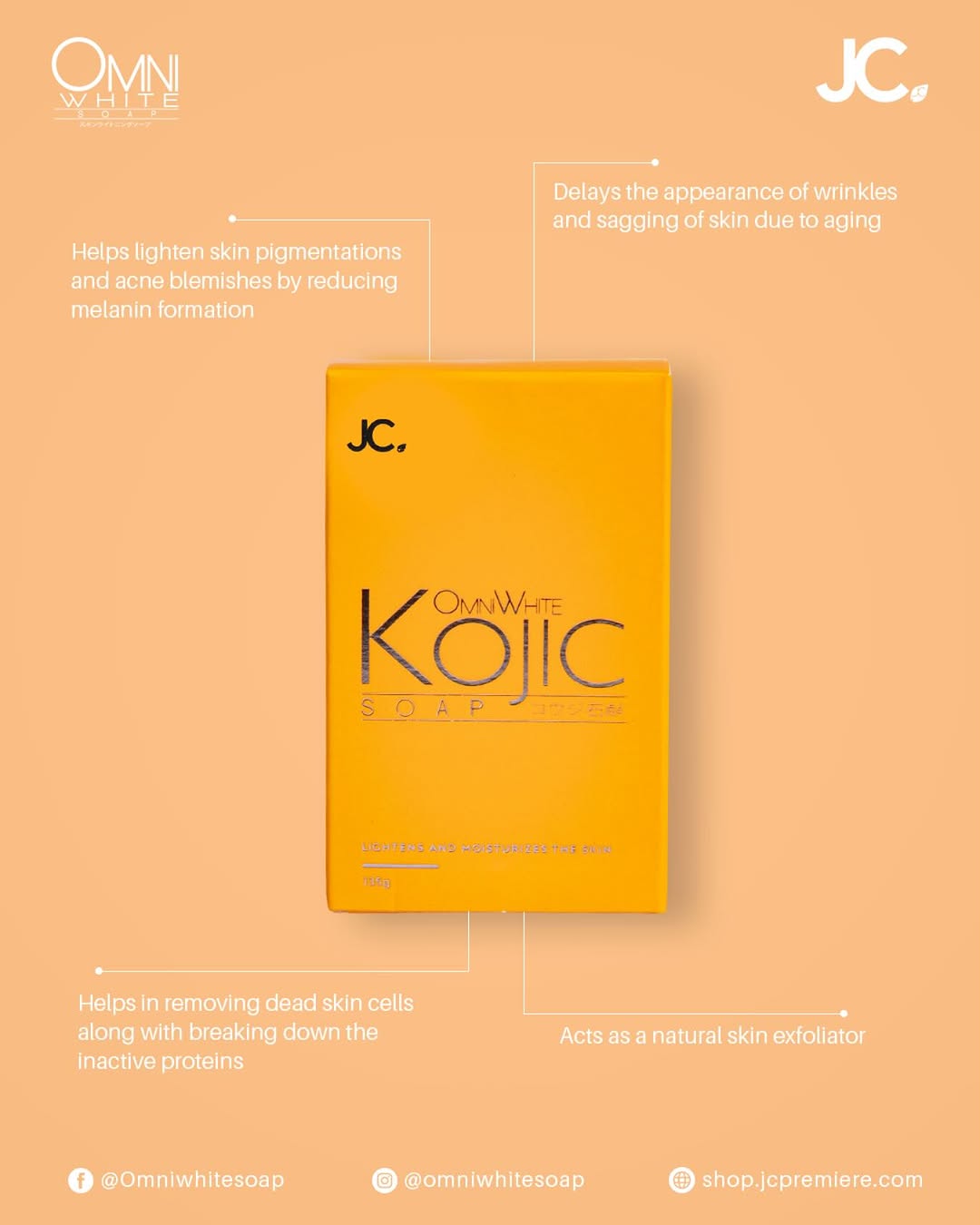 Omni White Kojic Soap 135g
